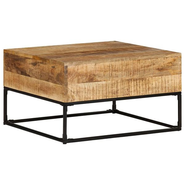 vidaXL Couchtisch 68x68x41 cm Raues Mangoholz, 320817, 8720286070772