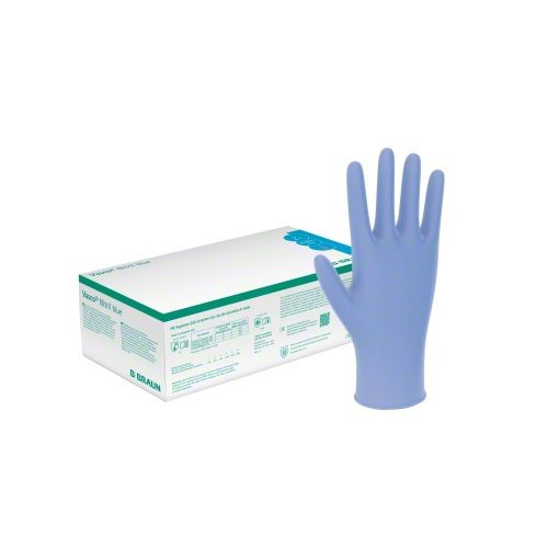 B. Braun Vasco Nitril Einmalhandschuhe "S", weiß, unsteril, puder- und Latex-frei, VE: 100 Stück, 107000133