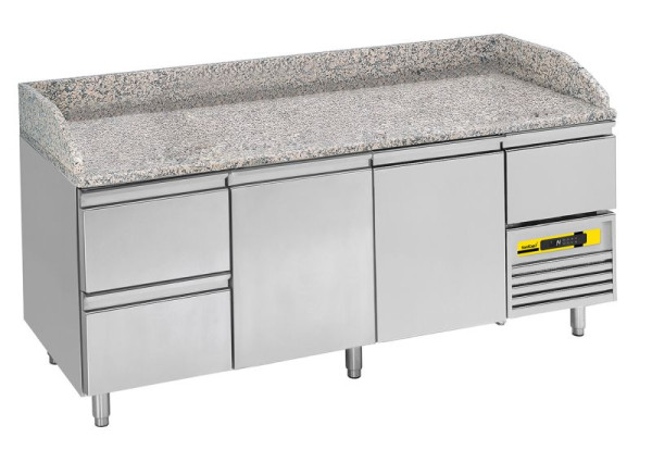 NordCap Pizzakühltisch PT 2-1, für EN 600 x 400 mm, steckerfertig, Umluftkühlung, 46711106032-0-N-Z