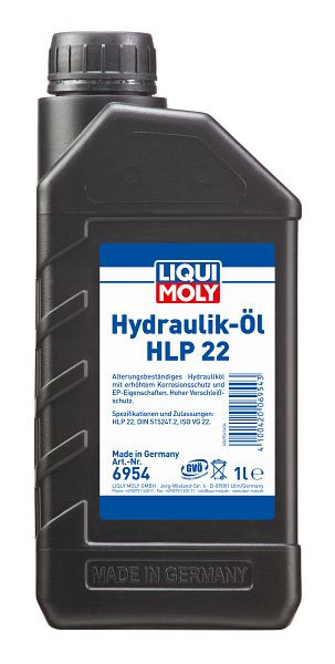 LIQUI MOLY Hydrauliköl HLP 22, Kanister Kunststoff, VE: 1 Liter, 6954