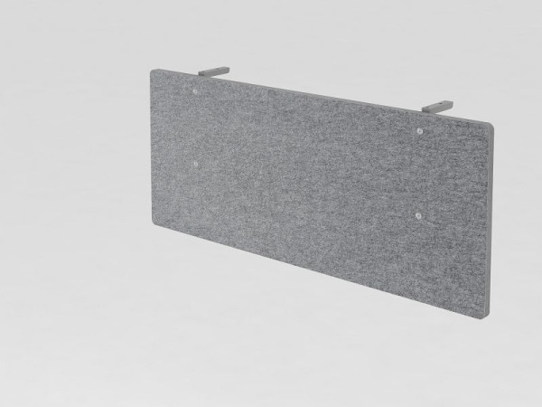 Hammerbacher Knieraumblende mit Halterung, Schallschutz für 120er Tisch, grau, aus Akustikmaterial, Schallschutzklasse C, VSIA12/5