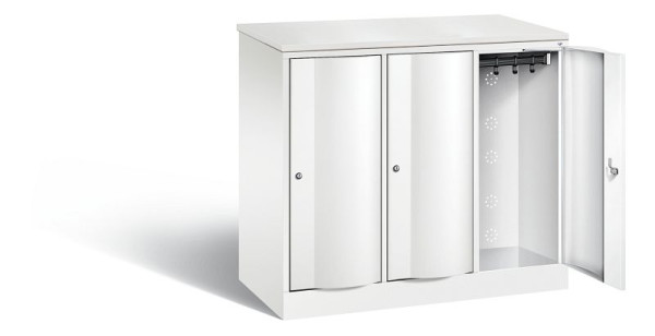 C+P Garderobenschrank Resisto, H1077xB1148xT540mm, Farbe: Verkehrsweiß, 8271-372 S10108
