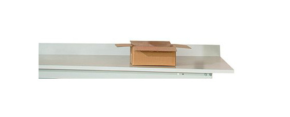 Manuflex Rückwandgalerie in lichtgrau RAL 7035 für Packtische, BxTxH = 1750 x 1,5 x 100 mm, AS1232.7035