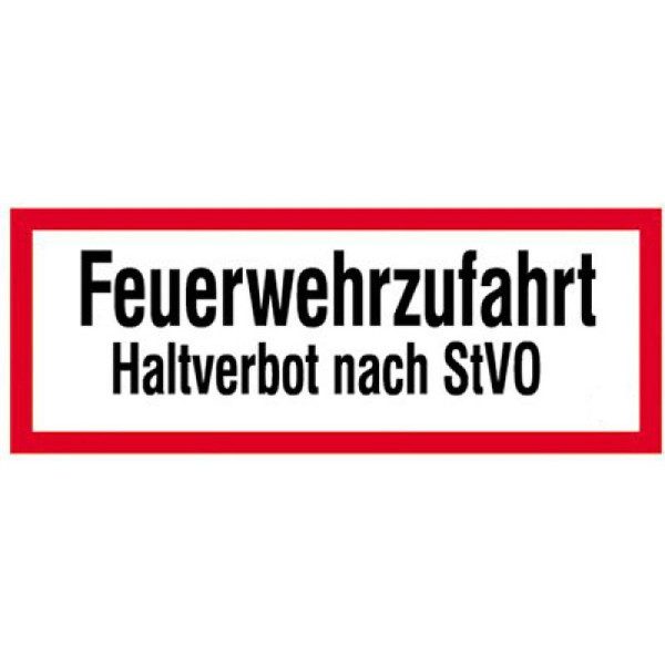 Stein HGS Hinweisschild, Feuerwehrzufahrt Haltverbot ..., Aluminium, geprägt und reflektierend, 12.2651