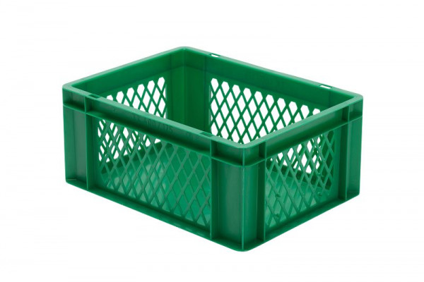 LA-KA-PE TK 400/175-1, grün, Transport-Stapelkasten, Wände durchbrochen, 07517 02 13