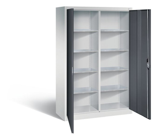 C+P Werkzeugschrank Acurado, H1950xB1200xT500mm, Farbe: Lichtgrau / Schwarzgrau, Muldengriff, 8931-311 S10222