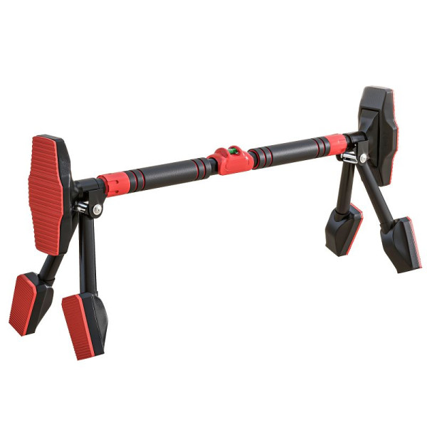 SPORTNOW Klimmzugstange, verstellbar 81-107cm, Wasserwaage, 6-Punkt-Unterstützung, Metall, A91-353V00BK