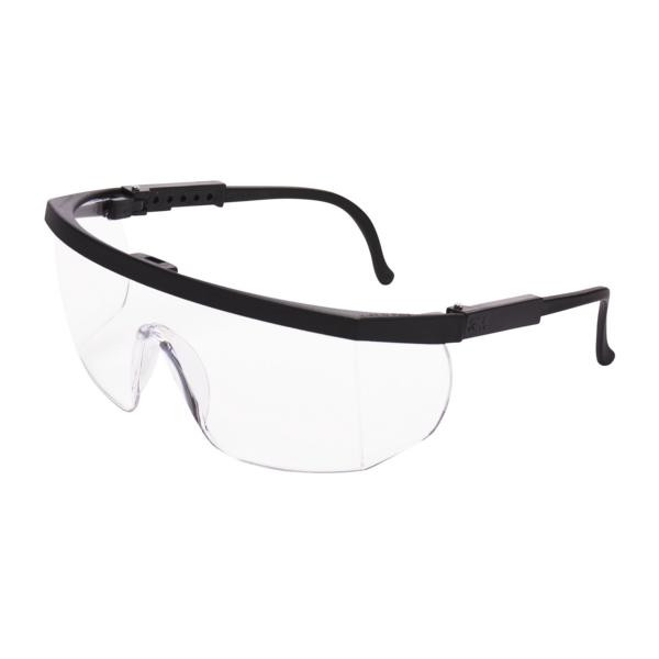 3M Nassau Plus Schutzbrille, schwarzer Rahmen, Antikratz-/Antibeschlag-Beschichtung, klare Gläser, 14700-00000, klar, VE: 20 Stück, 7000062169
