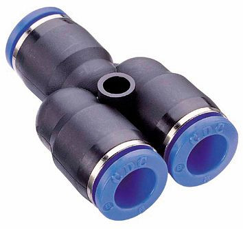 timmer B-YV-2x6-6-KU, Y-Verbinder aus Kunststoff, Schlauch-Ø: 6 mm, VE: 10 Stück, 03440217
