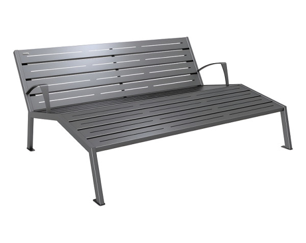 Procity Liegestuhl Silaos®, Mit Armlehne, 100% Stahl, Procity Grau/Procity Grau, 209663.GPRO