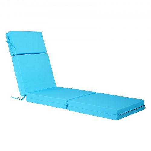 VEVOR Deckchair Auflagen, 1830x533x98mm, wasserabweisend, farbecht, Sonnenliegen-Kissen mit Bändern, Meerblau, HMHM2J72INCHQZXAK001V0