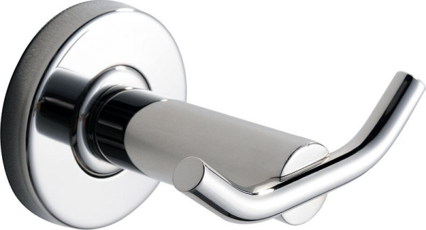 KWC Bademantelhaken, Medius, Edelstahl, 75x54x70 mm, AP, hochglanz, doppelt, 2000106261