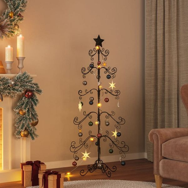 vidaXL Metall-Weihnachtsbaum für Dekorationen Schwarz 150 cm, 359607