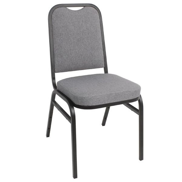 Bolero Bankettstühle mit rechteckiger Lehne grau, VE: 4 Stück, DA602