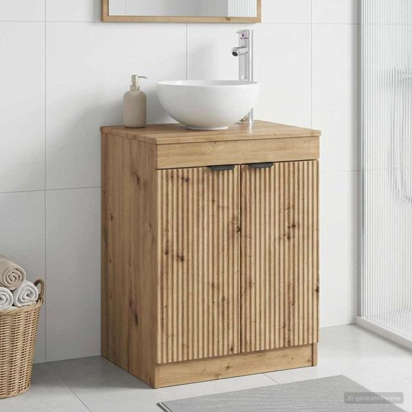 vidaXL Badezimmerschrank Artisan-Eiche 54 x 41 x 70 cm Holzwerkstoff, 890157
