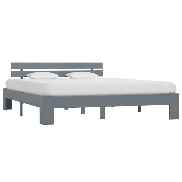 vidaXL Massivholzbett Grau Kiefer 160x200 cm, 283170, 8719883676531