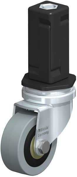 Blickle LRA-VPA 50K-EV04 Apparate-Lenkrolle mit Expander, Vollgummi, Grau, 847986