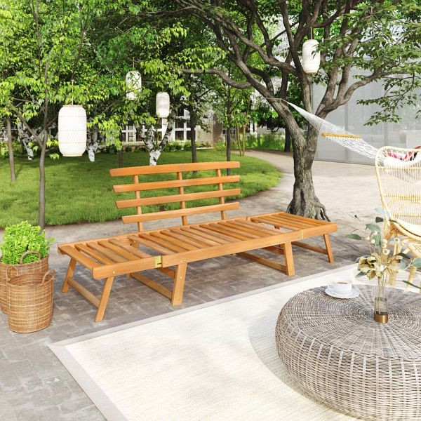 vidaXL Gartenbank 2-in-1 190 cm Massivholz Akazie, 316471