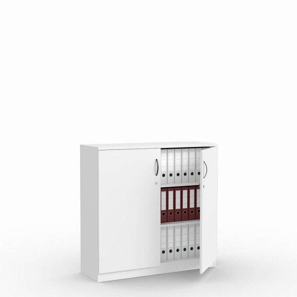 Deskin Flügeltürenschrank MULTI M, Dekor weiß, B 1200 x H 1145 x T 420 mm, 272034