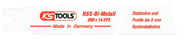 KS Tools Säbelsägeblatt Rems, HSS-Bi-Metall, 200mm, 1,8mm, VE: 5 Stück, 129.4454