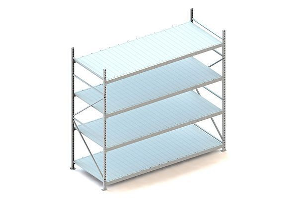 Meta MINI-RACK GR 2500x2600x1050 mm, verzinkt, mit Stahlpaneele, Bodenanzahl: 4, 20051315