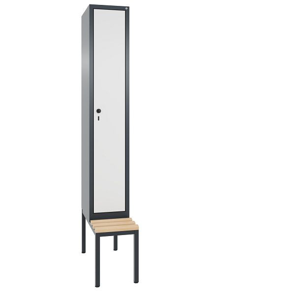 C+P Spind Evolo, 1 Abteil, H2090xB320xT815 mm, Anthrazit/MDF Weiß, 48050-10 S10361