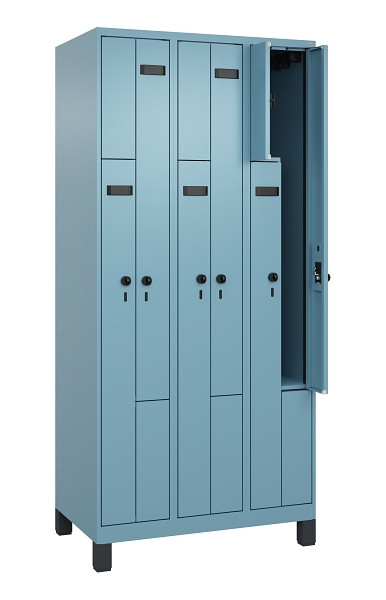 C+P Z-Spind Evolo PLUS, Füße, 6 Fächer, 1950x900x500mm, 0010/0010, Drehriegel, 049013-306 S10016