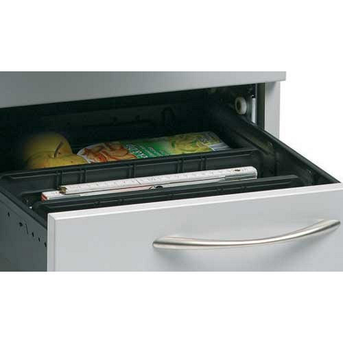 Deskin Schubladen-Trennsteg, Metall schwarz, B 330 x H 73 x T 7 mm, 221536