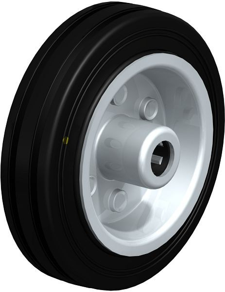 Blickle VE 100/12R-EL Rad aus Vollgummi, Schwarz, 498790