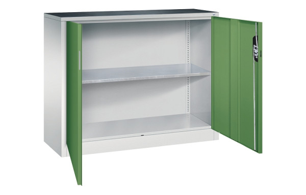 C+P Flügeltürenschrank Acurado, H1000xB1200xT400mm, 7035/6011, 8830-000 S10296
