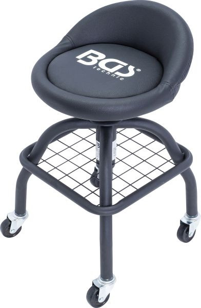 BGS Werkstattstuhl, mit 4 Rollen, höhenverstellbar, 540 - 680 mm, 70145