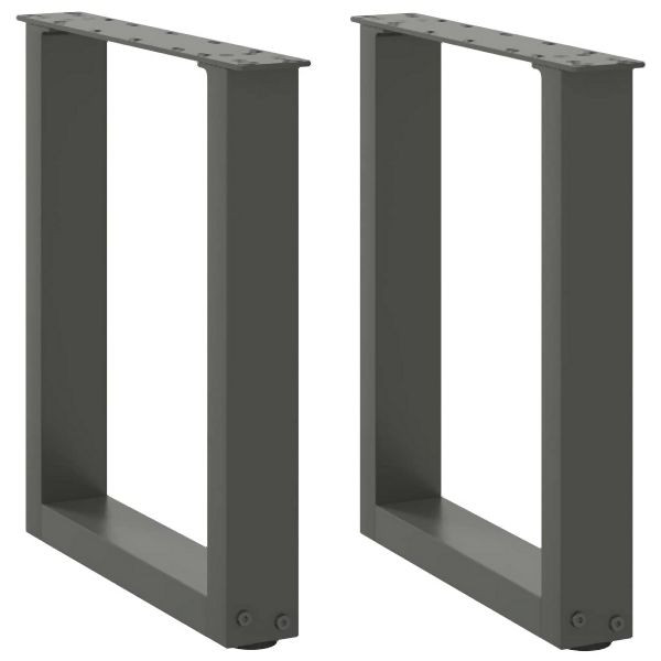 vidaXL Couchtischbeine U-Form 2 Stück Anthrazit 38x(42-43) cm Stahl, 4013154