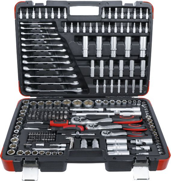 BGS Steckschlüssel-Satz, Antrieb 6,3 mm (1/4") / 10 mm (3/8") / 12,5 mm (1/2"), 216-teilig, 15216
