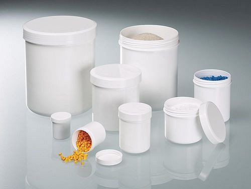 DENIOS Verpackungsdose mit Schraubdeckel, aus PP, weiß, autoklavierbar, 625 ml, VE: 96 Stück, 309739