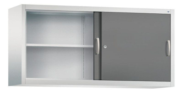 C+P Aufsatzschrank Acurado, H790xB1600xT400mm, Farbe: Lichtgrau / Vulkangrau, Bügelgriff, 2 OH, 2145-00 S10100