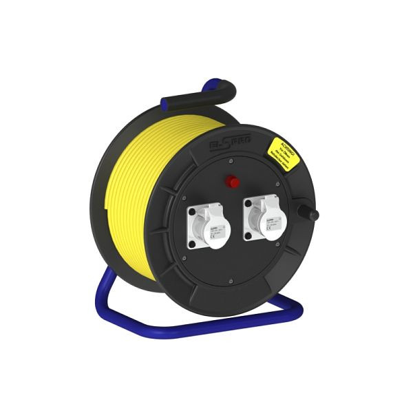 ELSPRO Kabeltrommel aus Vollgummi LRX, Ausgang: 2 CEE 42 V, Länge: 40 m, Querschnitt 2 x 4,0 mm², 4X01143