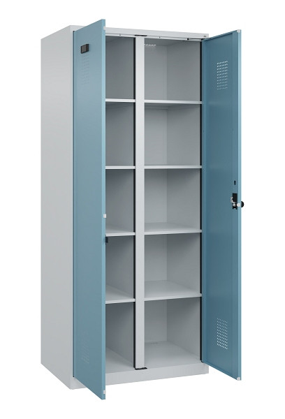 C+P Wäsche-Spind Evolo PLUS, 2 Abteile, 1850x800x500mm, 7035/0010, Verschluss Drehriegel, 049002-22B S10009