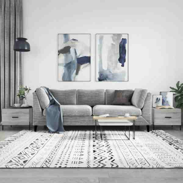 vidaXL Couchtische 2 Stück Grau Sonoma 50x50x40 cm Holzwerkstoff, 829425