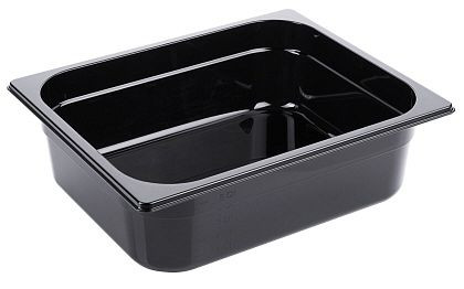 Contacto GN-Behälter 1/2, 100 mm Polycarbonat, schwarz, 3812/100