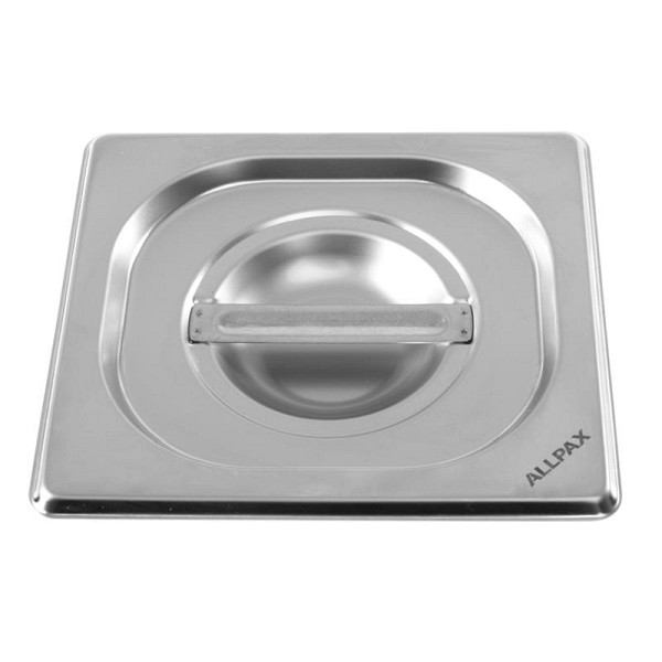 ALLPAX Deckel für GN Behälter 1/6 aus Edelstahl, ohne Löffeleinschnitt, 10007172