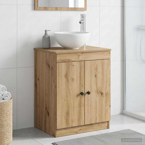 vidaXL Badezimmerschrank Artisan-Eiche 54 x 41 x 70 cm Holzwerkstoff, 890129