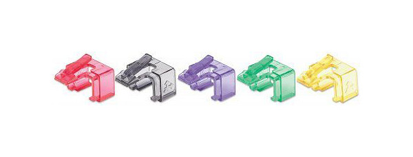 INTELLINET 50er-Pack RJ45-Reparaturclips, verschiedene Farben, 771450