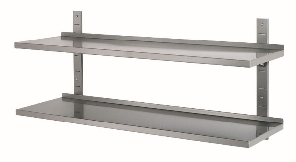 Bartscher Wandbord 1200x355x27 mm, Chromnickelstahl, 603004