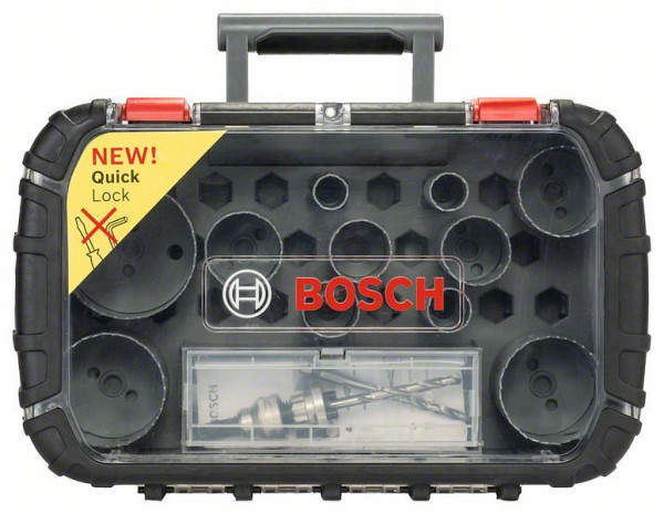 Bosch 11-teiliges HSS Bi-Metall-Lochsägen-Set für Elektriker, 22–65 mm, 2608580886