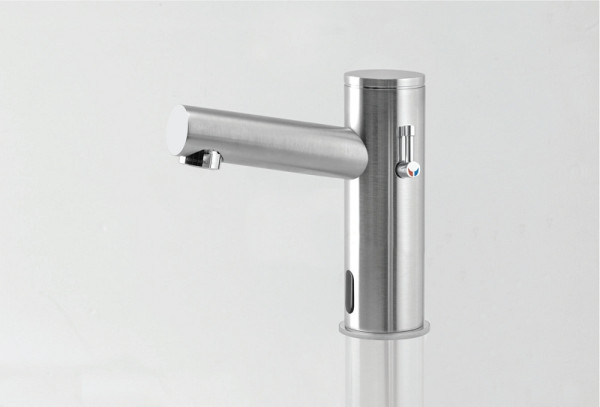 Benkiser Metrix Primus, Berührungsloser Elektronik Waschtisch-Mischer in Edelstahl, Stromversorgung Batteriefach für 6x1,5V AA Batterien, 1994850