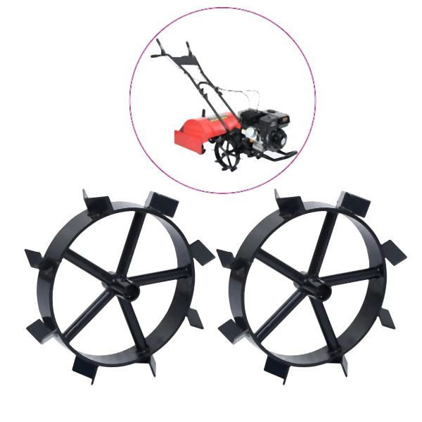 vidaXL Metallräder für 6,5 PS Benzin-Gartenfräse 2 Stück, 146268