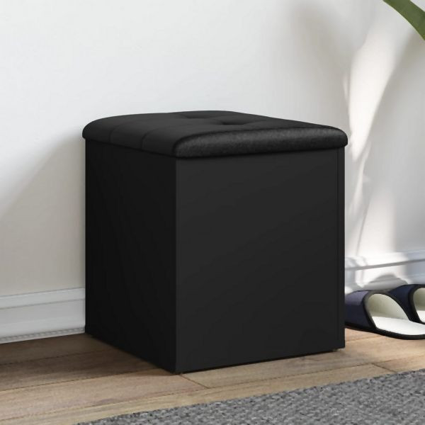 vidaXL Sitzbank mit Stauraum Schwarz 42x42x45 cm Holzwerkstoff, 835034