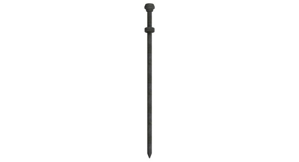 Schake Erdnagel Typ 2 (mit unterem Kranz), Durchmesser: 25 mm, Länge: 900 mm, 322509