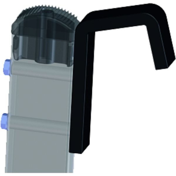 ZARGES Auflegehaken flach bis 100 mm, für flache und runde Auflageschienen, 821701