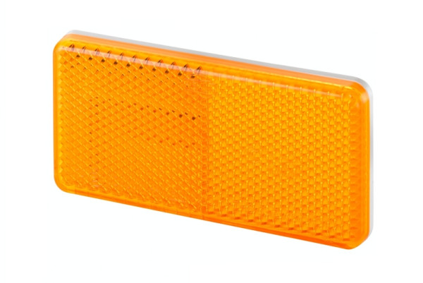 HELLA Rückstrahler, Lichtscheibenfarbe: gelb, rechteckig, für waagerechte Befestigung, CCC/SAE, rechts/links, 8RA 003 326-177